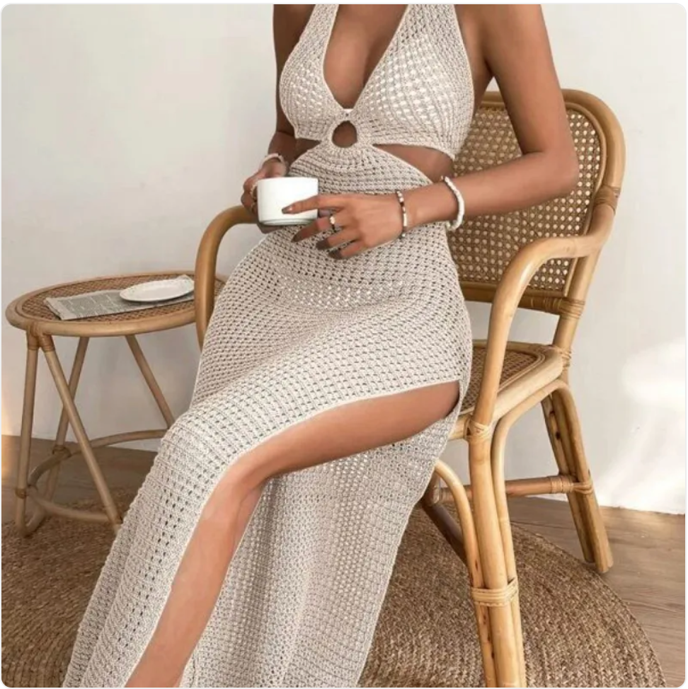 Women’s Solid Color Beach Dress